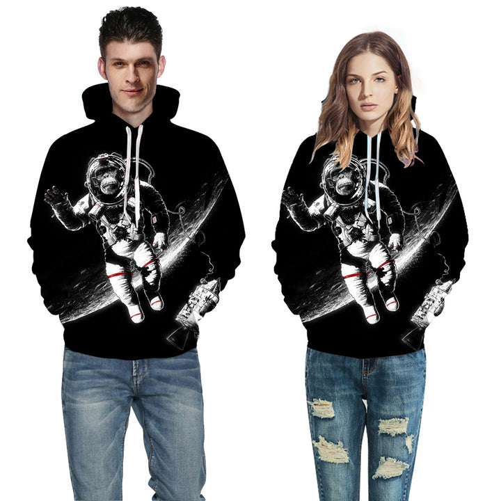 Herrer Hoodie med moderne penselstræk-design Stilla