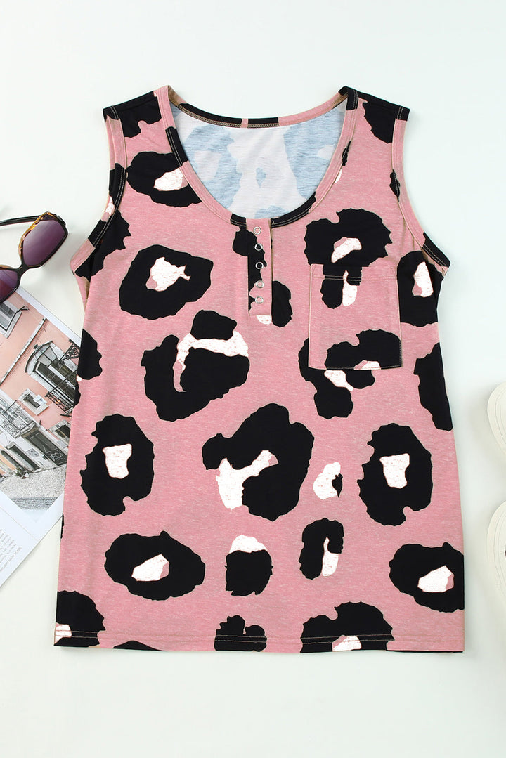 Stilla | Leopard Rund Hals Tank