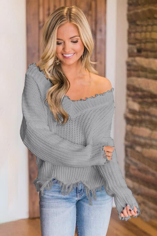 Stilla | Hem Dropped Shoulder Sweater