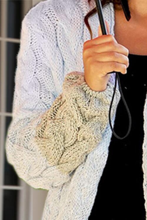 Stilla | Block Åben Front Kabelstrik Cardigan