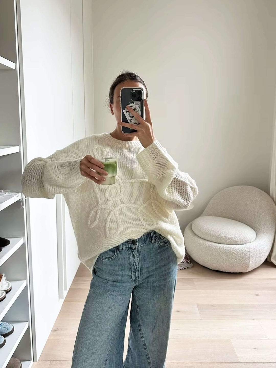 Stilla | Oversize jumper med elegante broderier