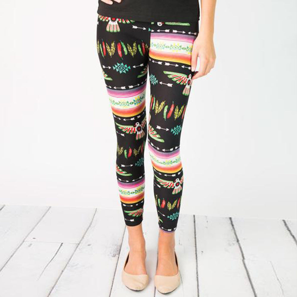 Dame Trykt Stretch Leggings Stilla