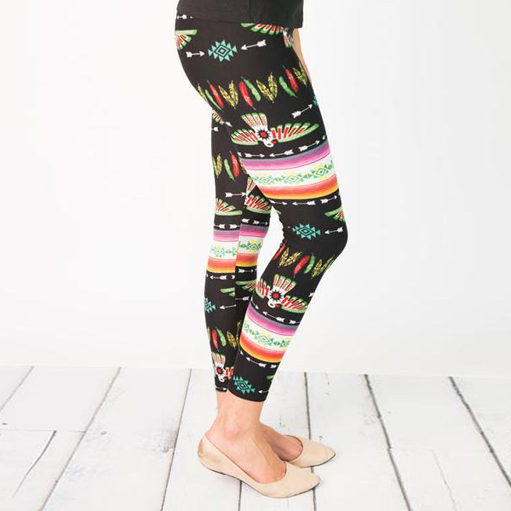 Dame Trykt Stretch Leggings Stilla