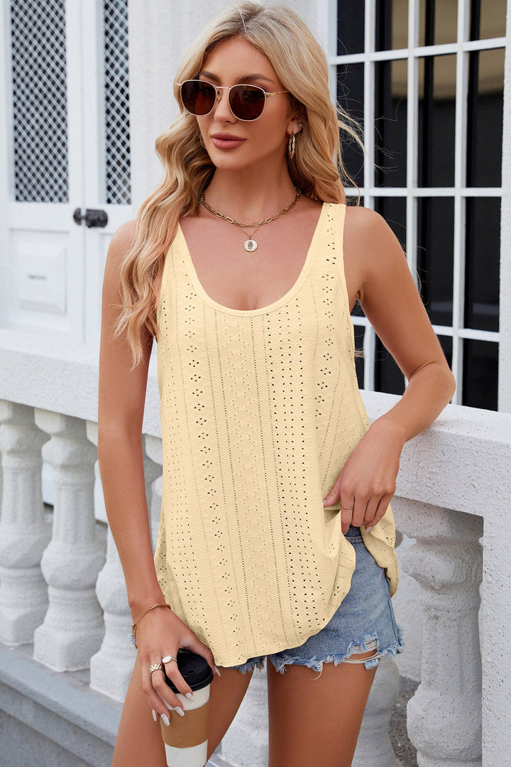 Stilla | Scoop Neck Wide Strap Tank