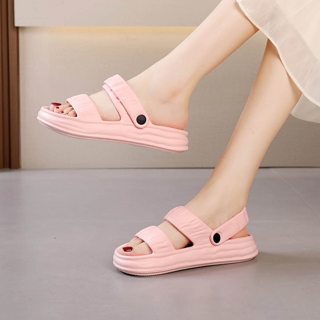 Stilla | Platform Sandaler, Lette Sommerflip Flops, Med Åbne Tæer, Komfortable