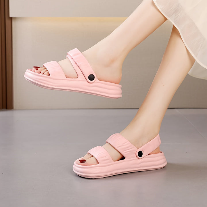 Stilla | Platform Sandaler, Lette Sommerflip Flops, Med Åbne Tæer, Komfortable