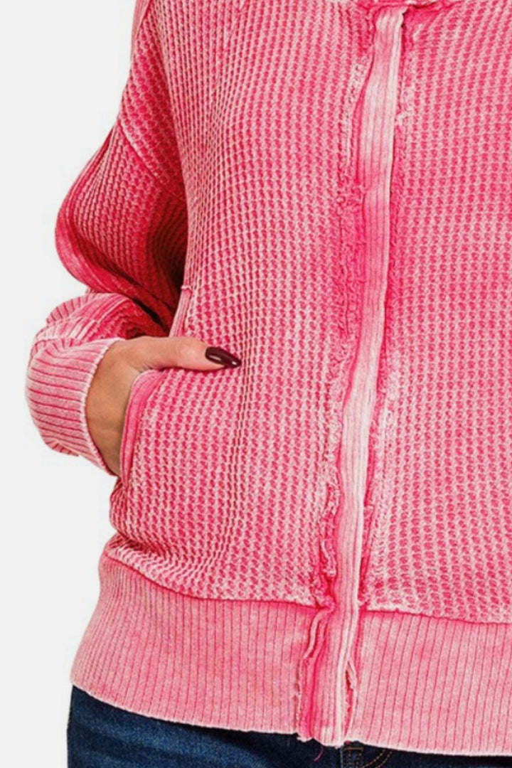 Stilla | Vasket Zip Up Hættetrøje