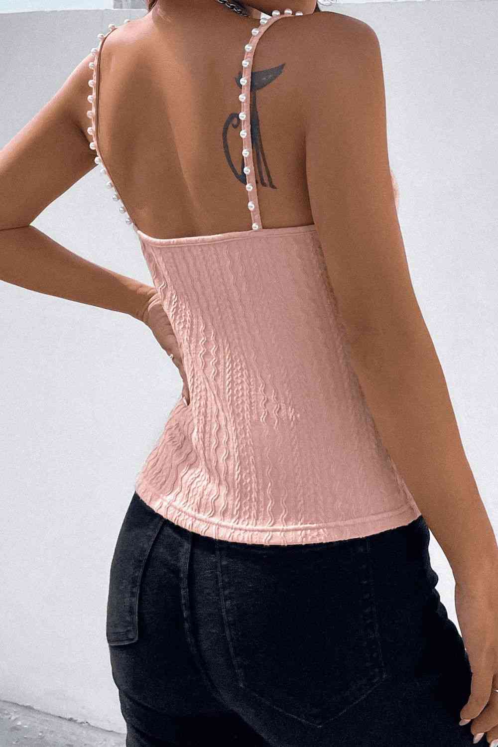Stilla | Detalje Spaghetti Stropper Kabelstrik Cami