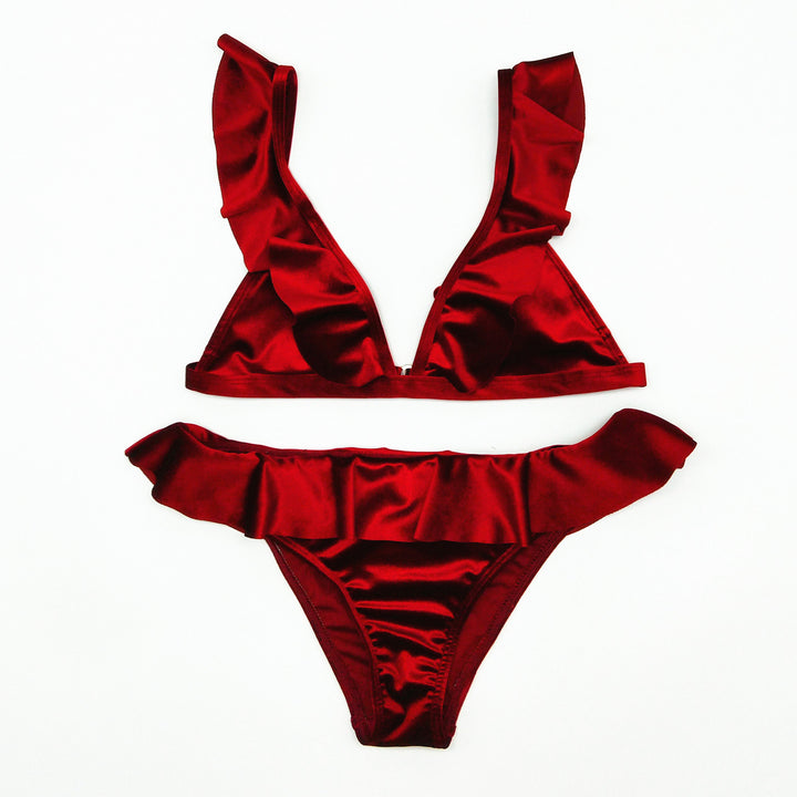 Dame Bikini-sæt med elegante rufledetaljer og moderne snit Stilla