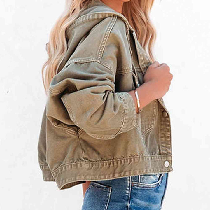 Stilla | Droppe Skulder Denim Jakke