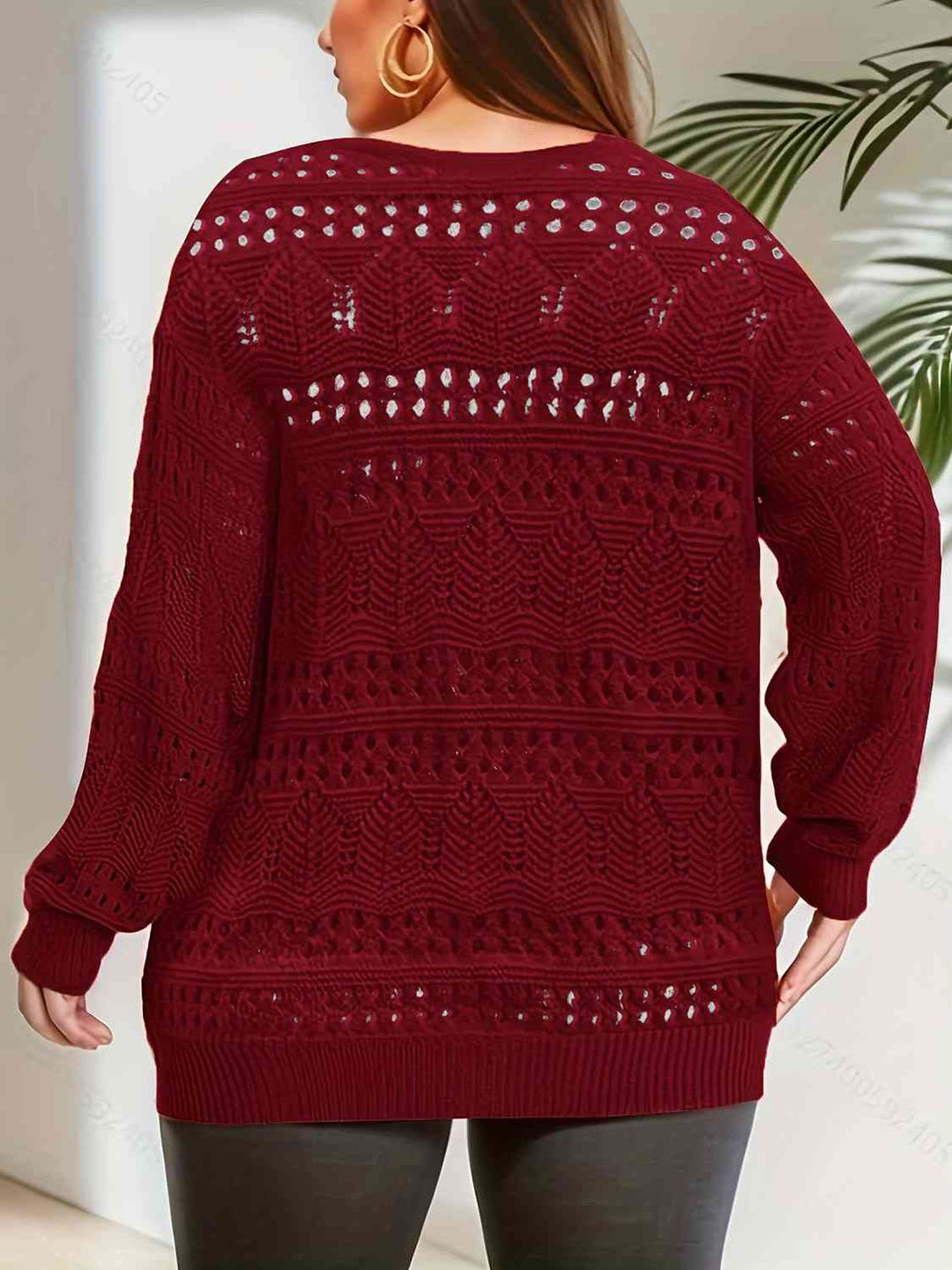 Stilla | Størrelse Åbenarbejdet Udsnit Langærmet Sweater