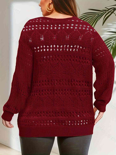 Stilla | Størrelse Åbenarbejdet Udsnit Langærmet Sweater