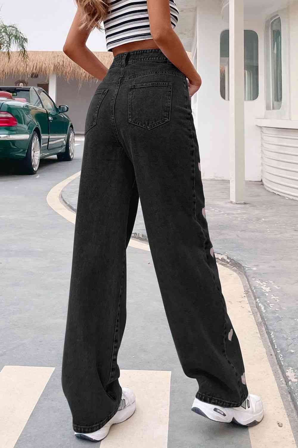 Stilla | Print Knapje Jeans