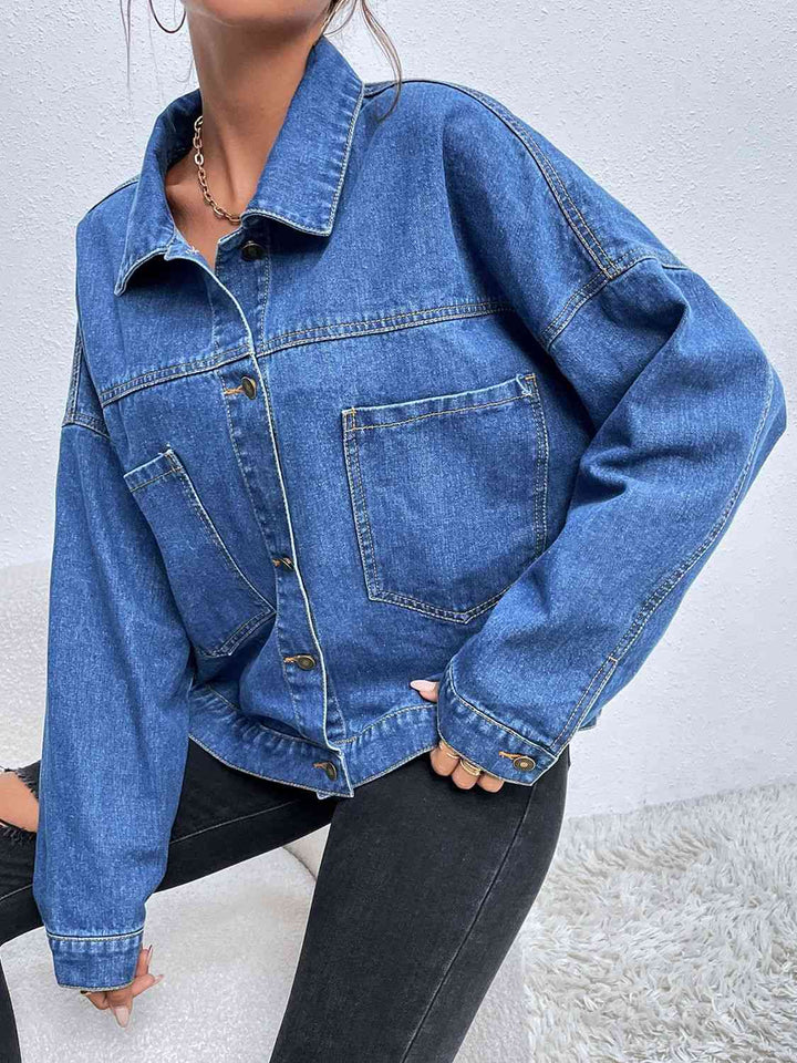 Stilla | Nakke Sunket Skulder Denim Jakke