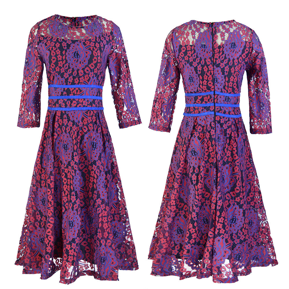 Dame Spids Fit-and-Flare Kjole Stilla