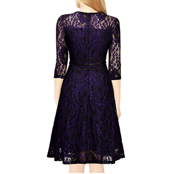 Dame Spids Fit-and-Flare Kjole Stilla