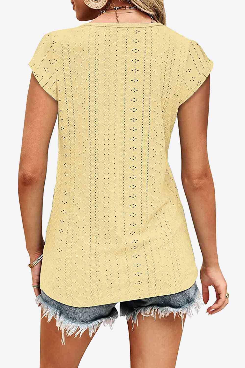 Stilla | Kontrast V-hals T-shirt