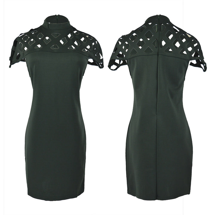 Damer Cut-Out Høj Hals Bodycon Kjole Stilla
