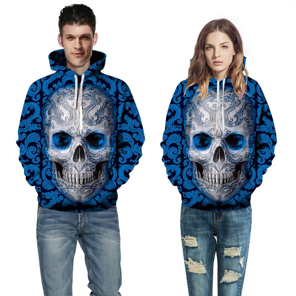 Herre hoodie med ulv motiv Stilla