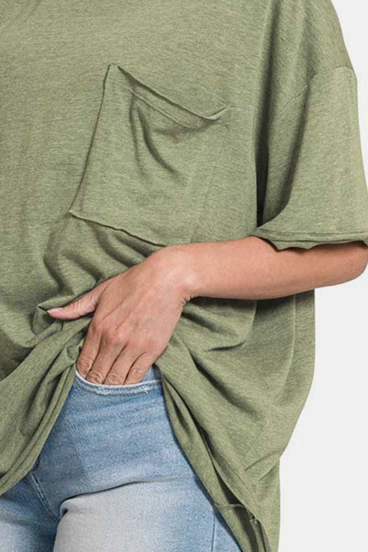 Stilla | Drop Shoulder Oversized Front Pocket T-Shirt