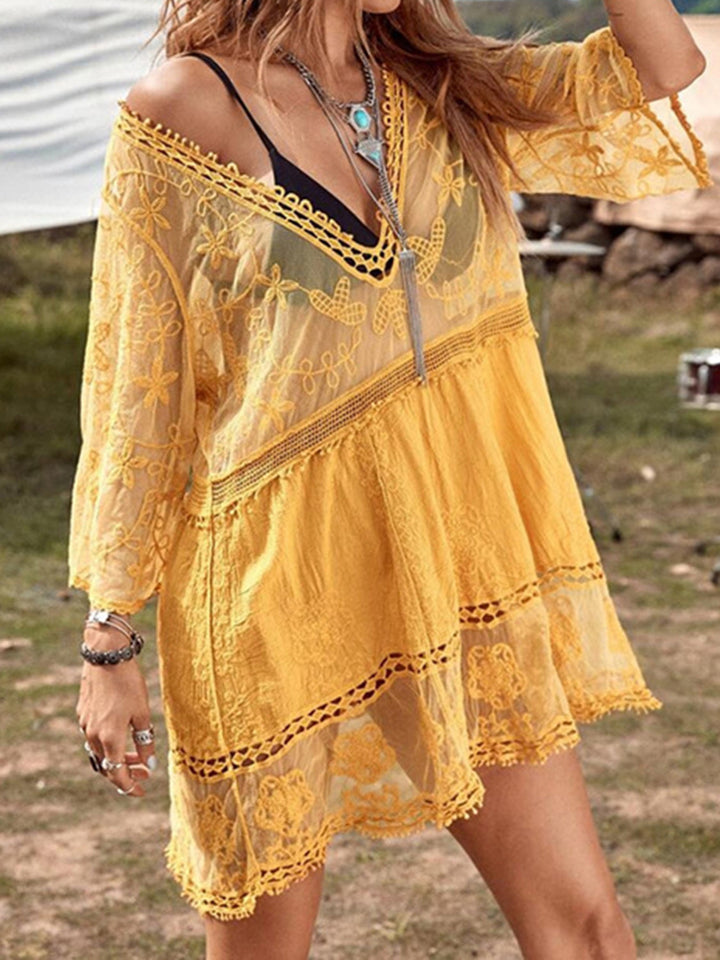 Stilla | Detalje Plunge Cover-up Kjole