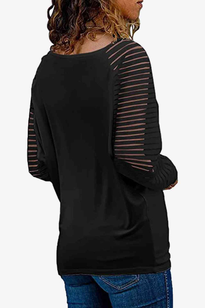 Stilla | Neck Lang Raglan Ærme Top
