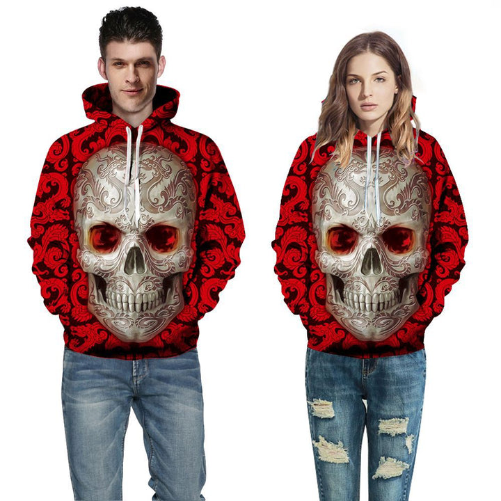 Herre hoodie med ulv motiv Stilla
