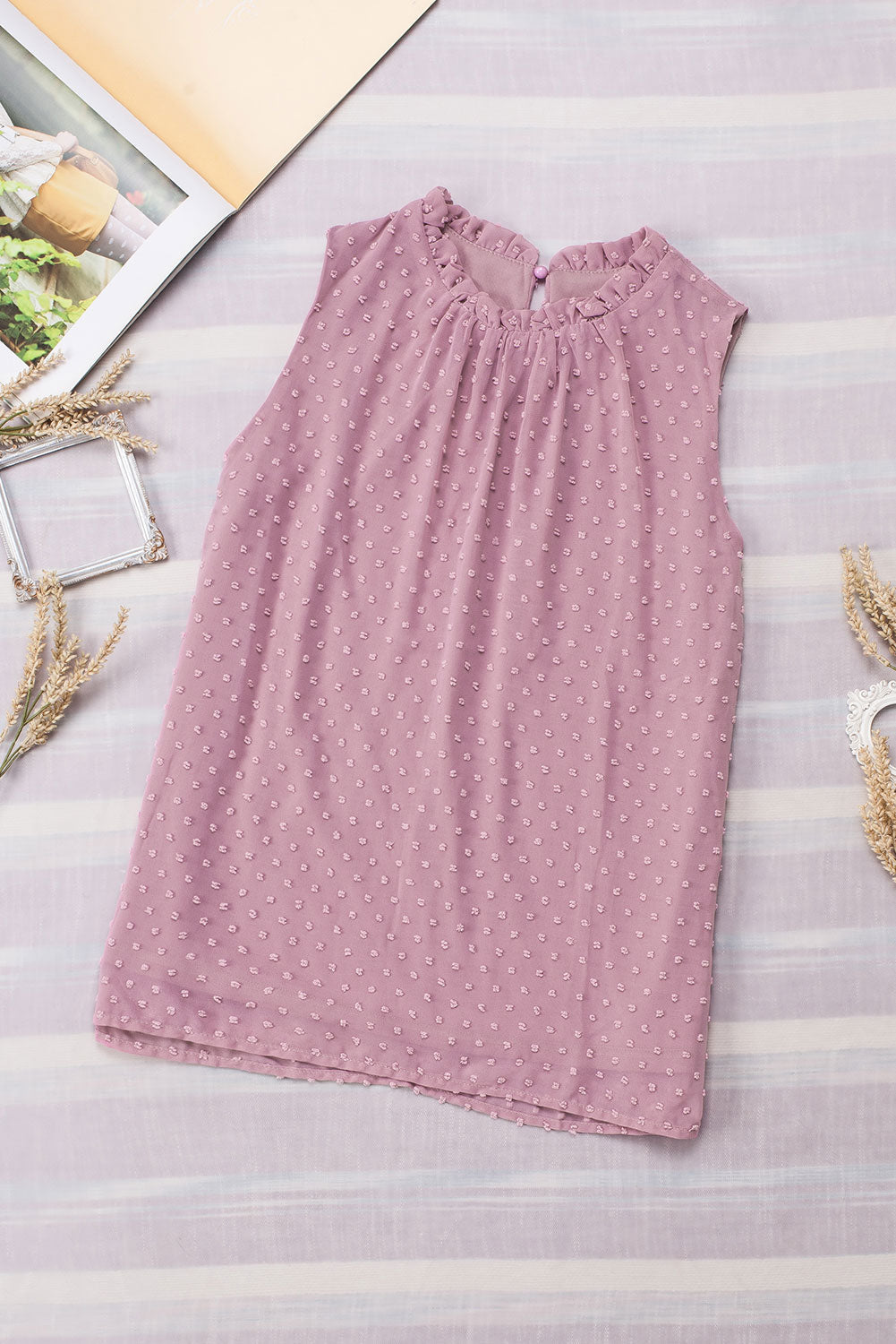 Stilla | Swiss Dot Rund Hals Tank