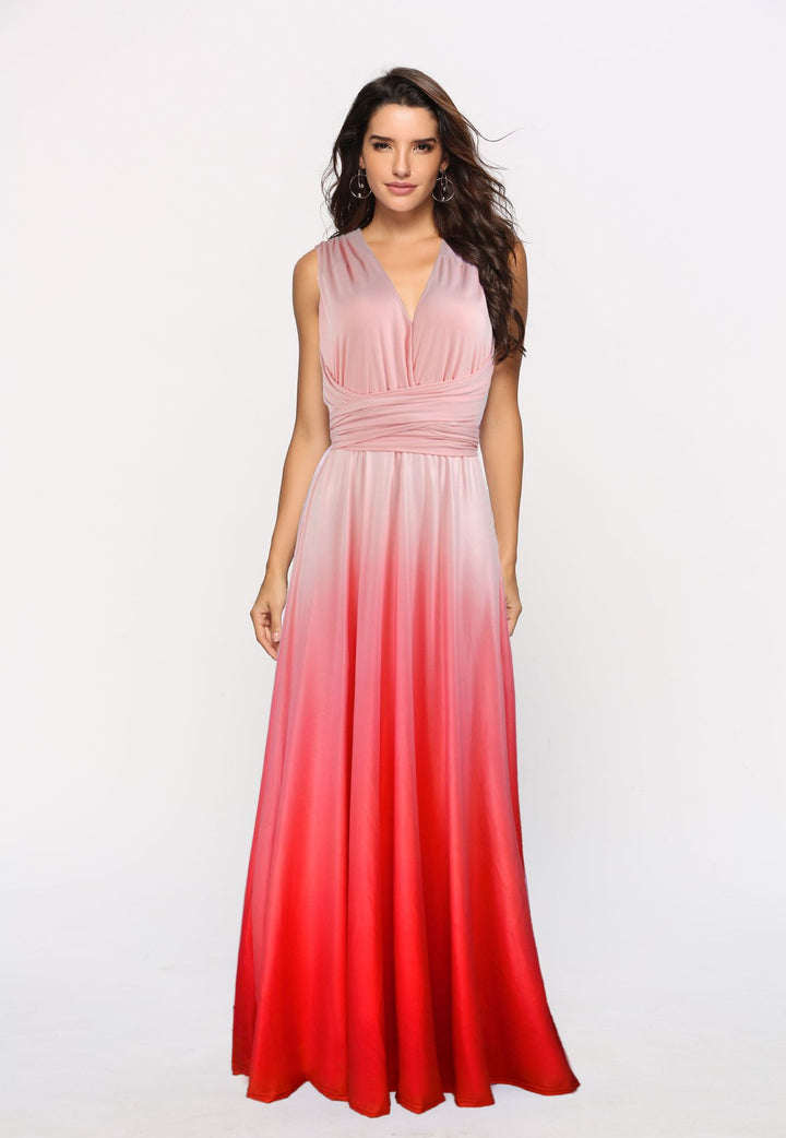 Dame Elegante Ombre Maxikjole Stilla