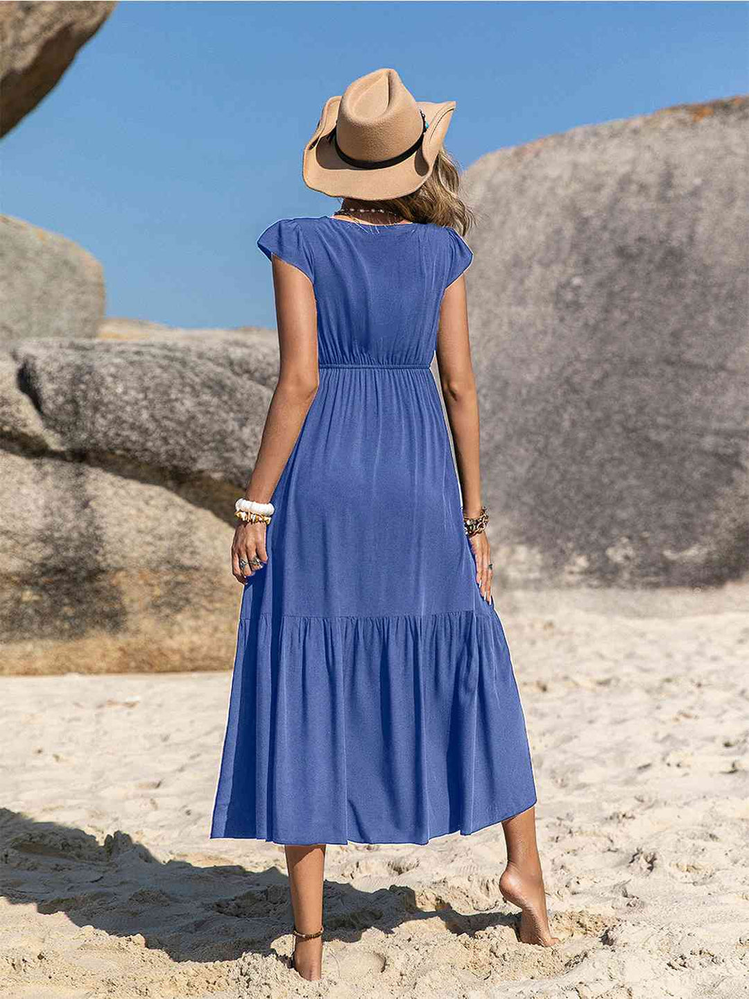 Stilla | Square Neck Ruffle Hem Dress
