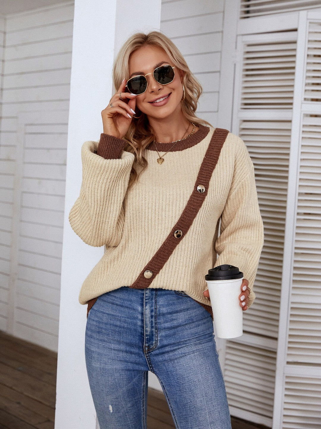 Stilla | Knap Rund Hals Sweater