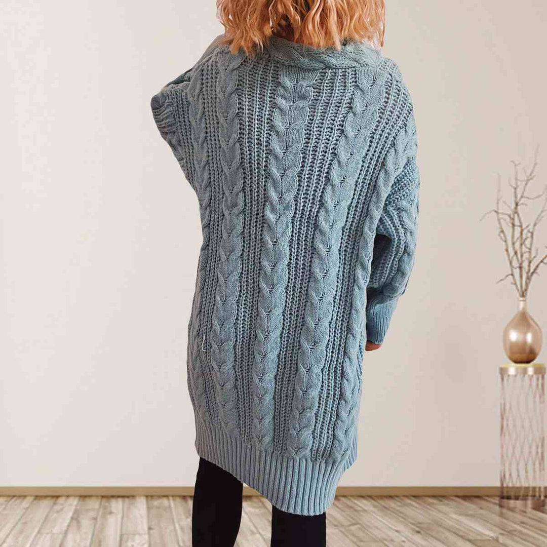 Stilla | Strik Åben Front Nedsat Skulder Cardigan