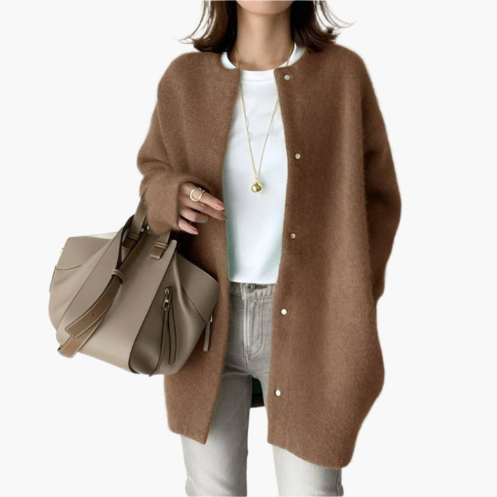 Stilla | Strikjakke I Oversize-Look - Moderigtig Casual Cardigan til Hverdag Og Kontor