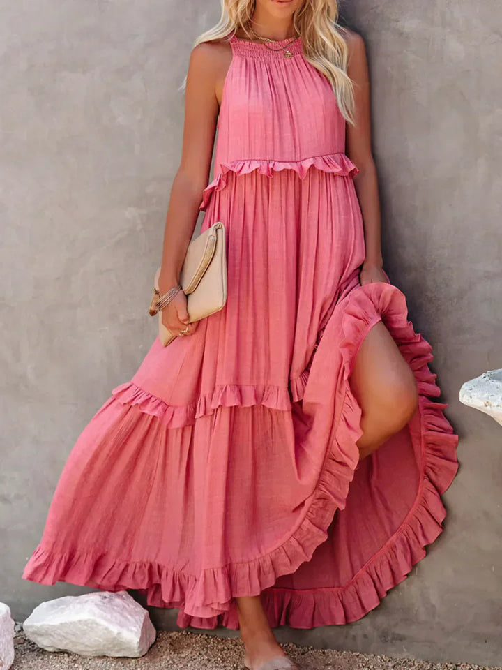Stilla | Halter Ruffle Max Kjole