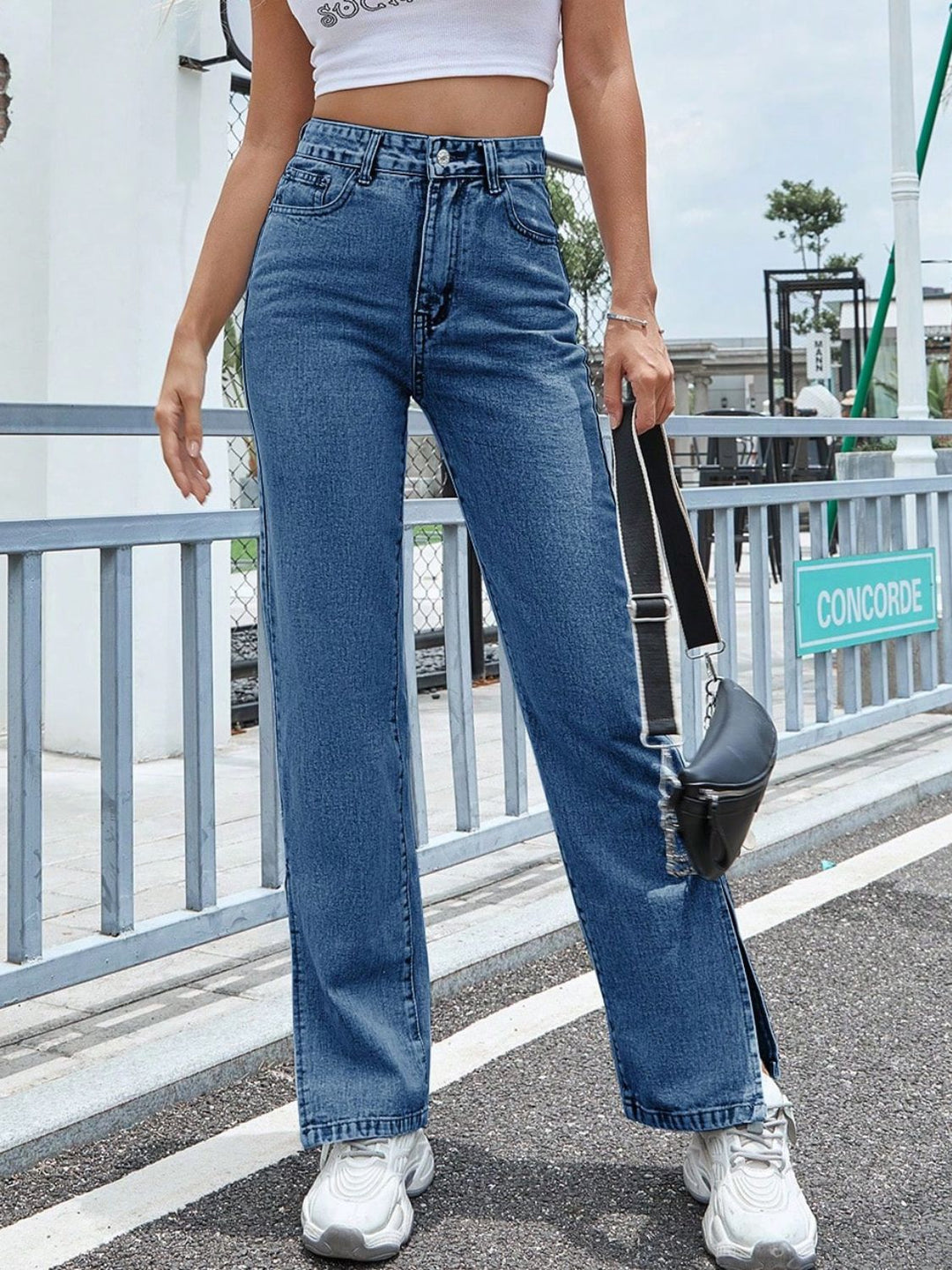 Stilla | Højtaljede jeans med lommer
