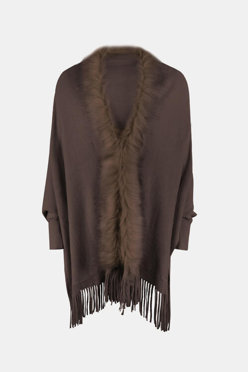 Stilla | Åben Front Langærmet Poncho