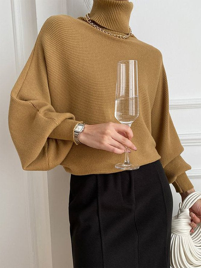 Stilla | Khaki Rullekravepullover