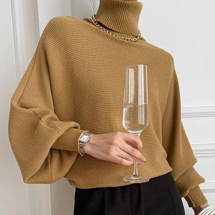 Stilla | Khaki Rullekravepullover