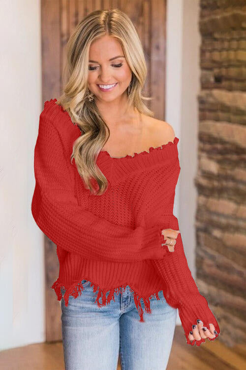 Stilla | Hem Dropped Shoulder Sweater
