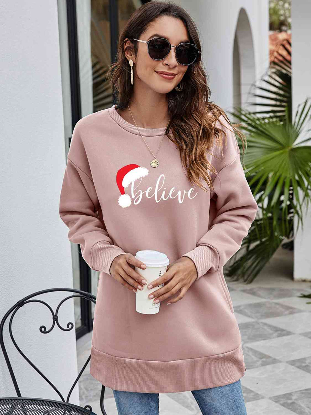 Stilla | Grafisk Tunika Sweatshirt