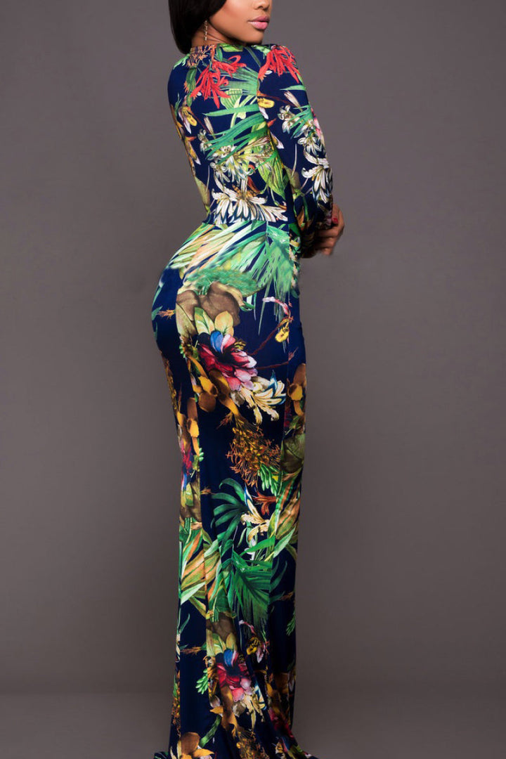 Stilla | Plunge Neck Ben Split Maxi Kjole