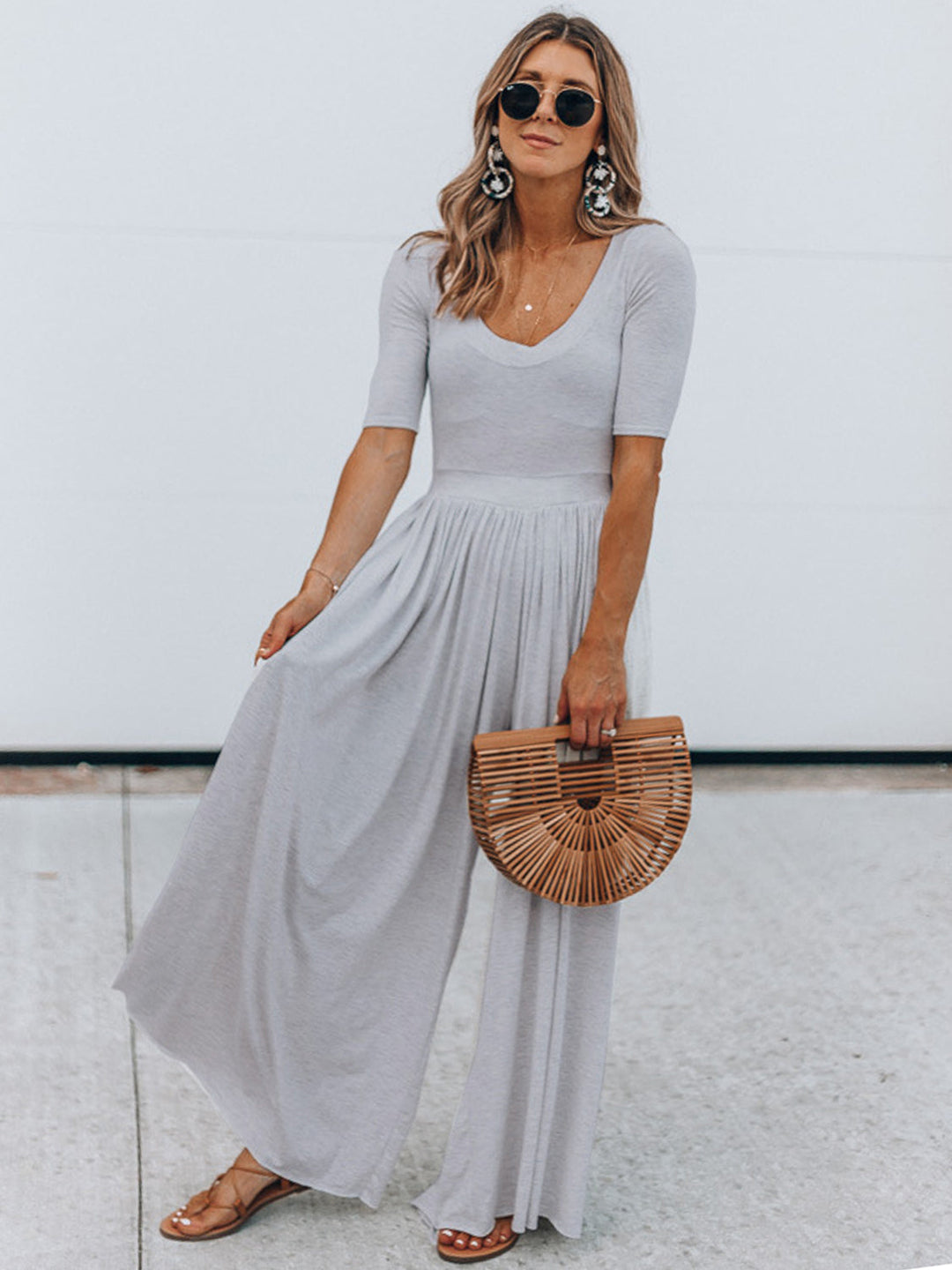Stilla | Neck Kortærmet Jumpsuit
