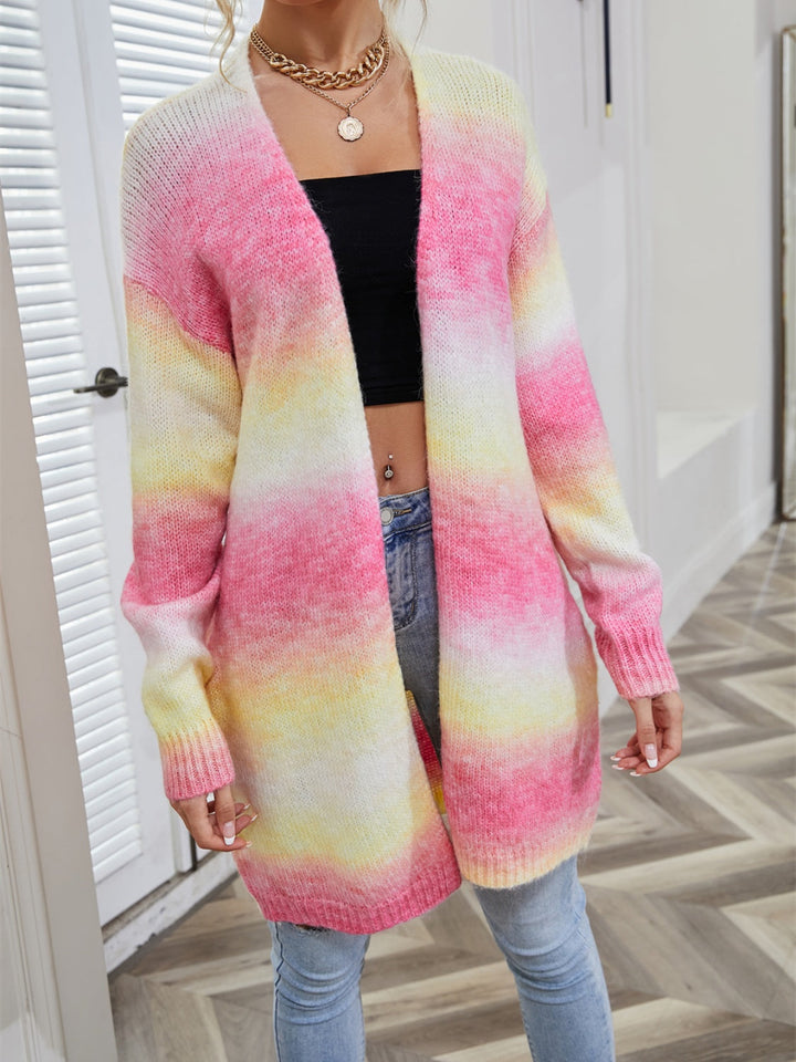 Stilla | Wings Fuldt Størrelse Gradient Åben Foran Cardigan