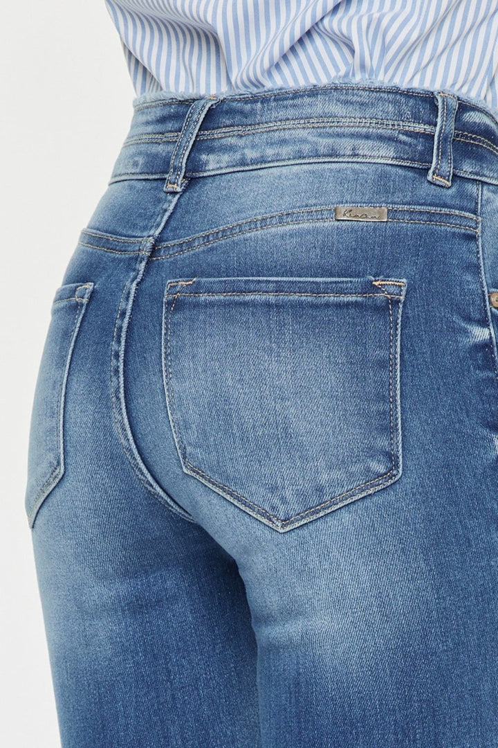 Stilla | Slidt rå kant høj talje jeans