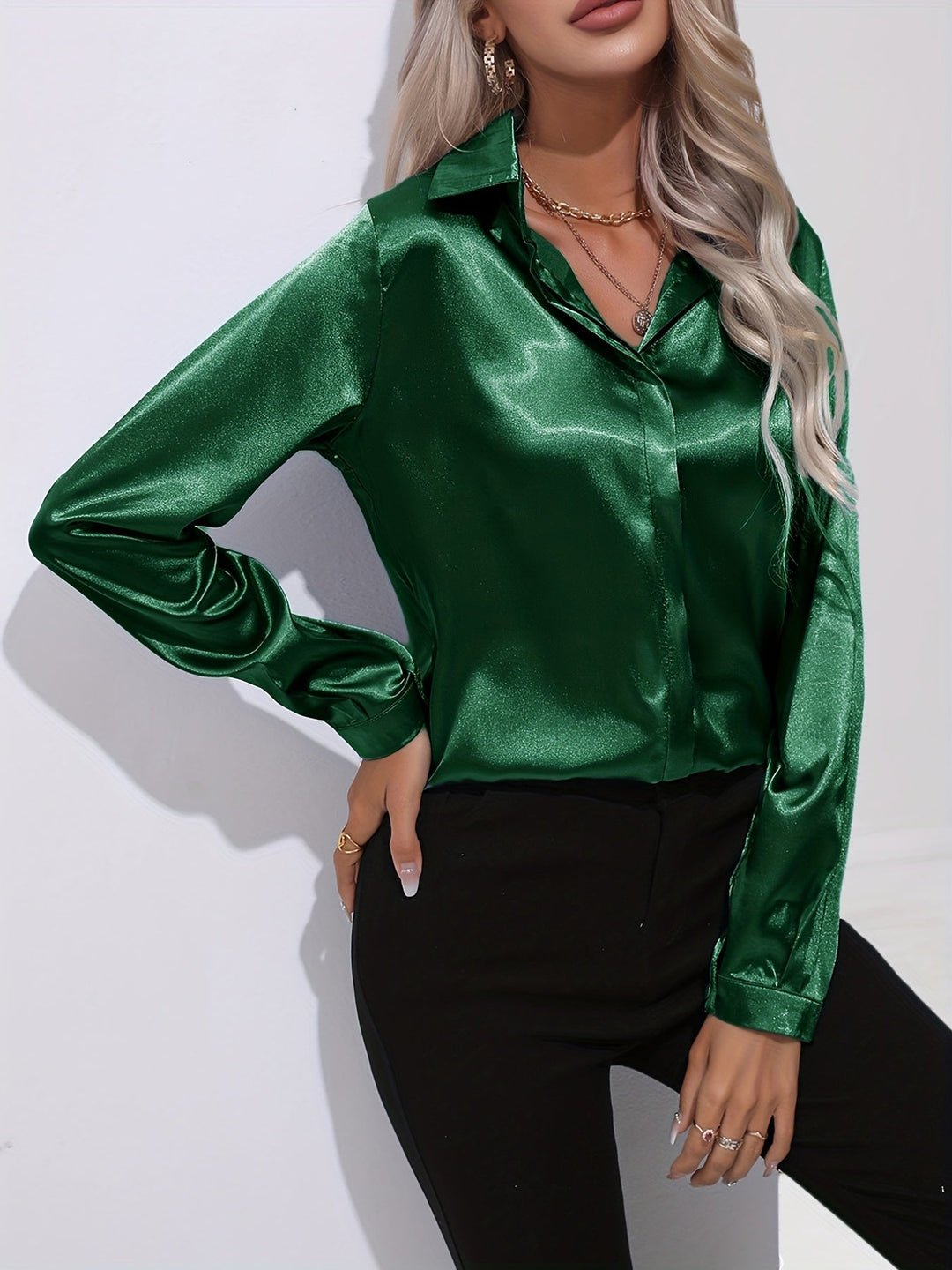 Stilla | Elegant Satinbluse