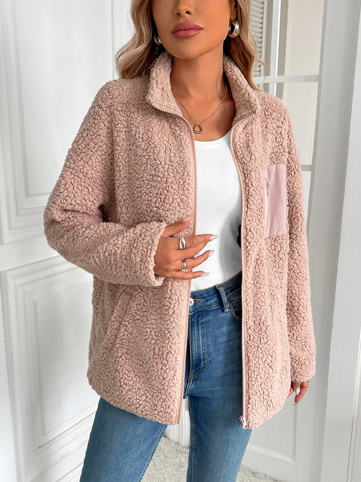 Stilla | Lane Zip Up Langærmet Fuzzy Jakke