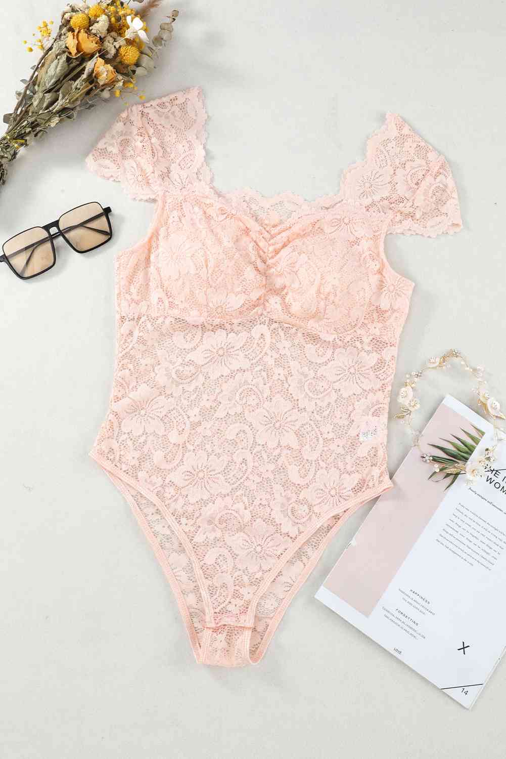 Stilla | Sweetheart Hals Blonder Bodysuit