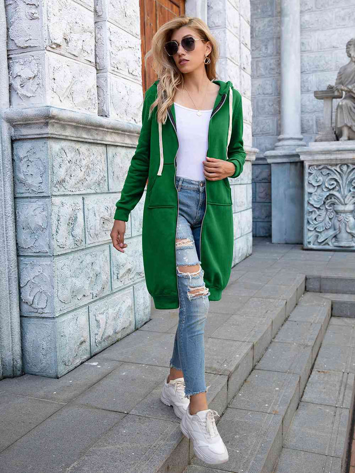 Stilla | up Langline Hoodie Med Lommer