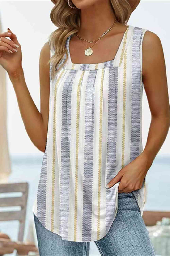 Stilla | Square Hals Buet Kant Tank