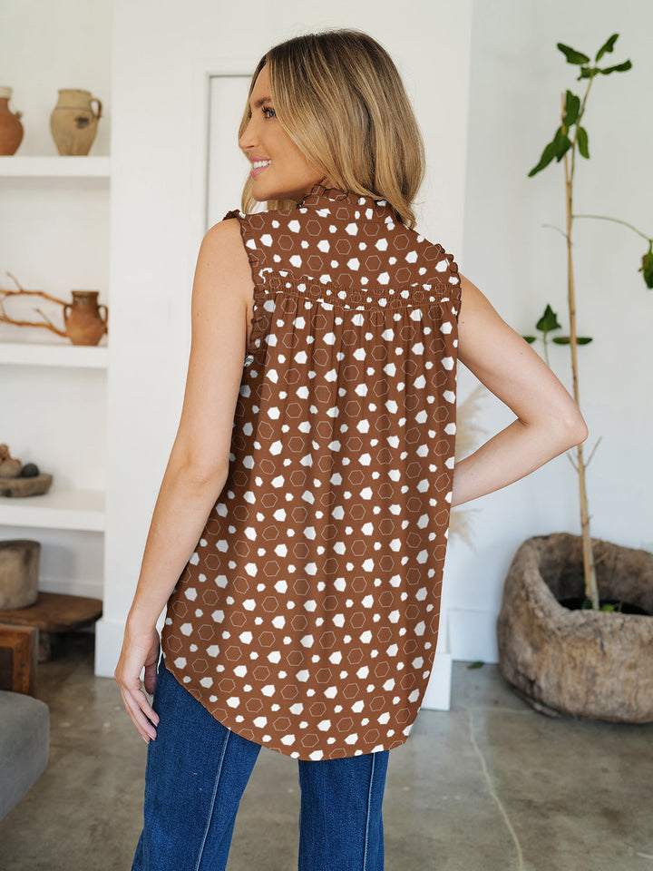 Stilla | Printet Mock Neck Top